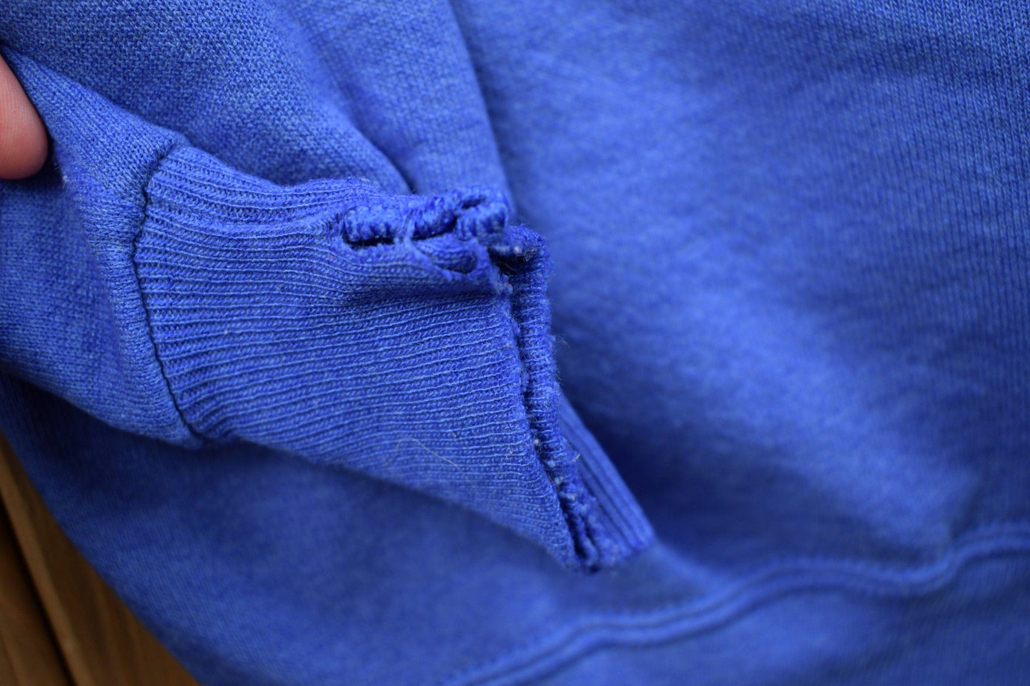 Vintage 1990s Blank Blue Crewneck Sweatshirt Men's Medium from propervintagecanada