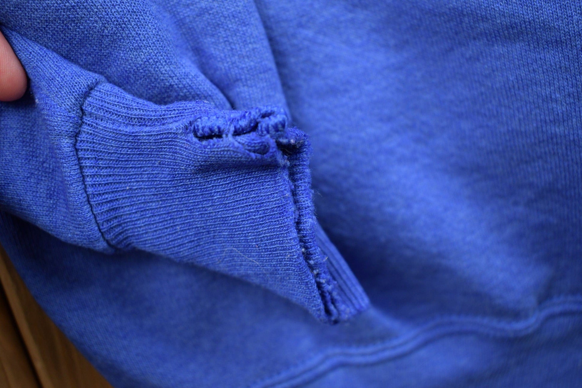 Vintage 1990s Blank Blue Crewneck Sweatshirt Men's Medium from propervintagecanada