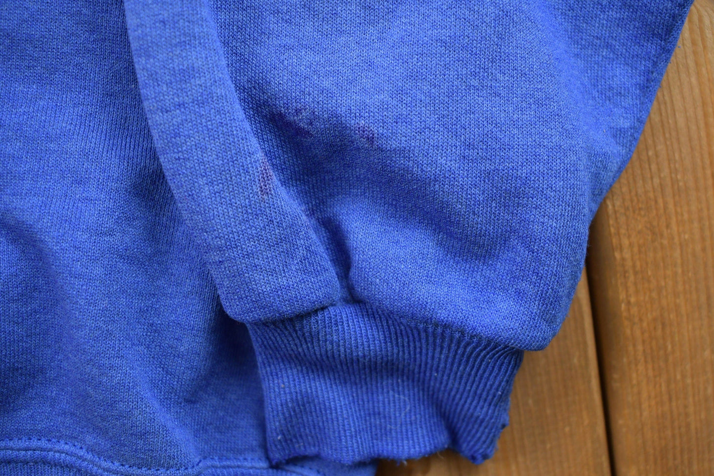 Vintage 1990s Blank Blue Crewneck Sweatshirt Men's Medium from propervintagecanada