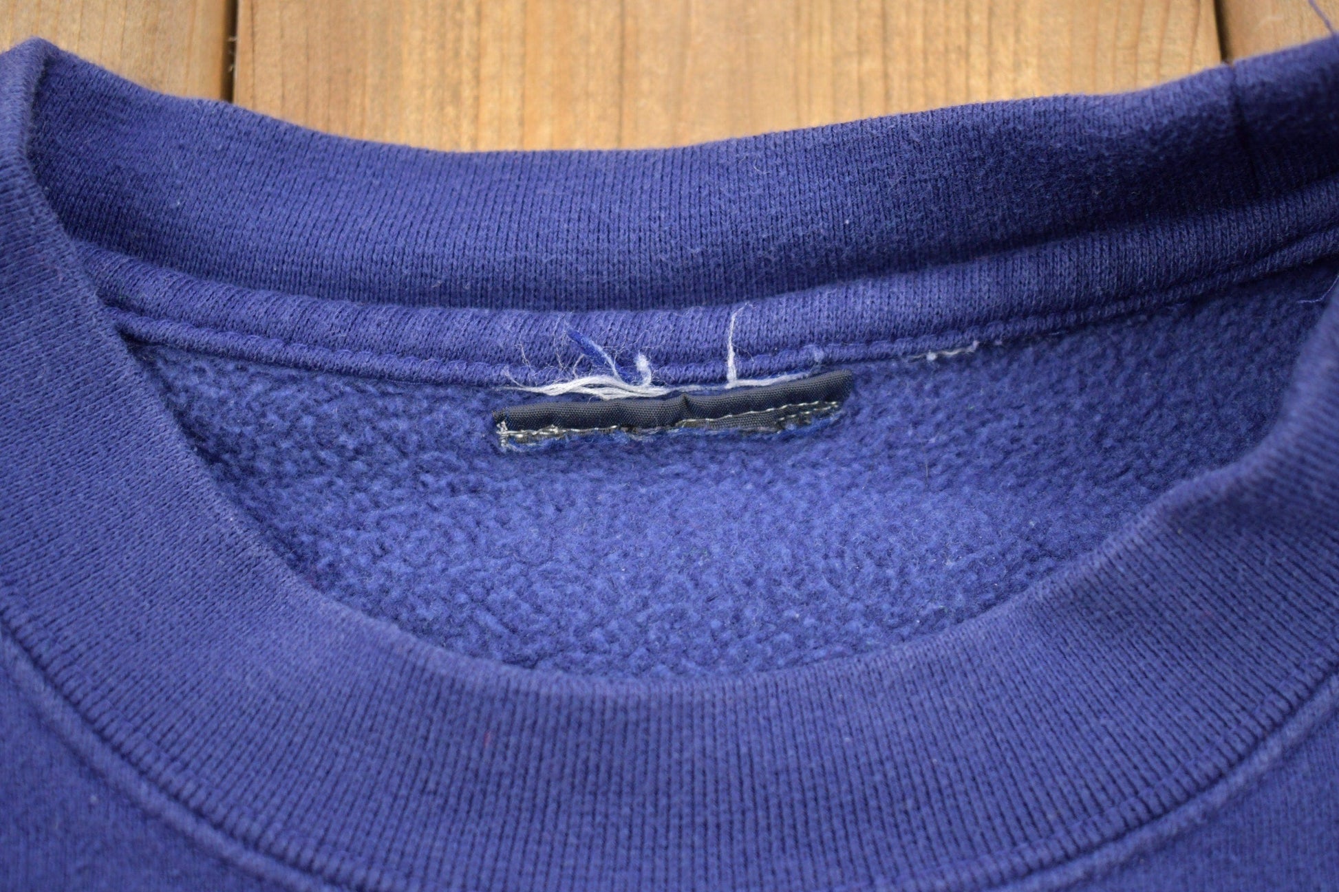 Vintage 1990s Blank Blue Crewneck Sweatshirt Men's XL from propervintagecanada