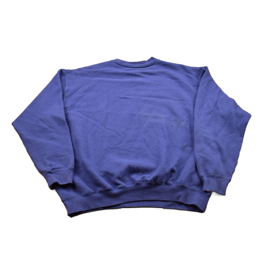 Vintage 1990s Blank Blue Crewneck Sweatshirt Men's XL from propervintagecanada