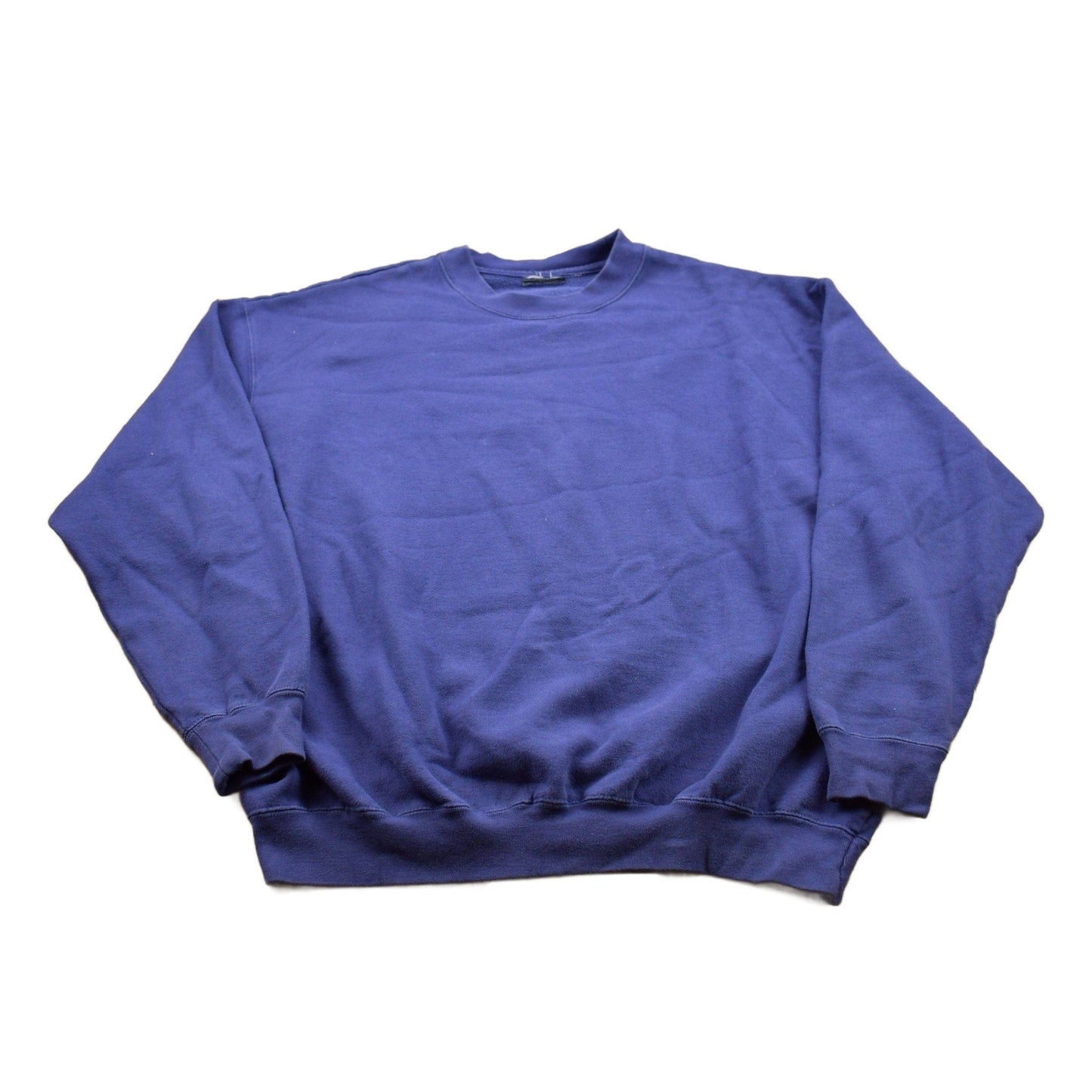 Vintage 1990s Blank Blue Crewneck Sweatshirt Men's XL from propervintagecanada