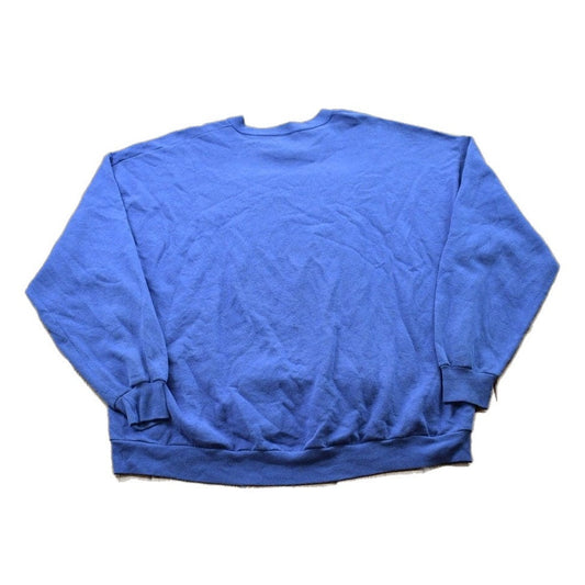 Vintage 1990s Blank Blue Crewneck Sweatshirt Men's XL from propervintagecanada