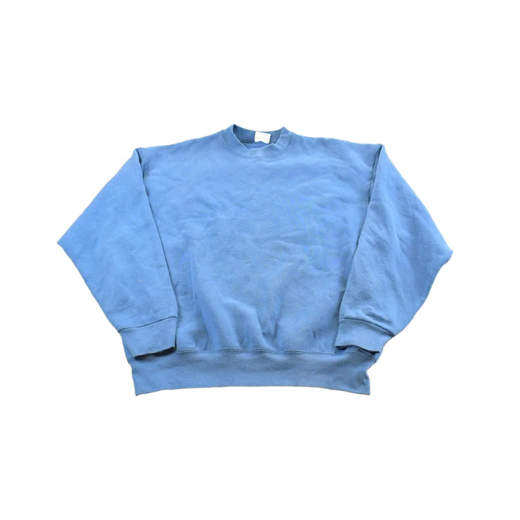 Vintage 1990s Blank Blue Crewneck Sweatshirt Men's XL from propervintagecanada