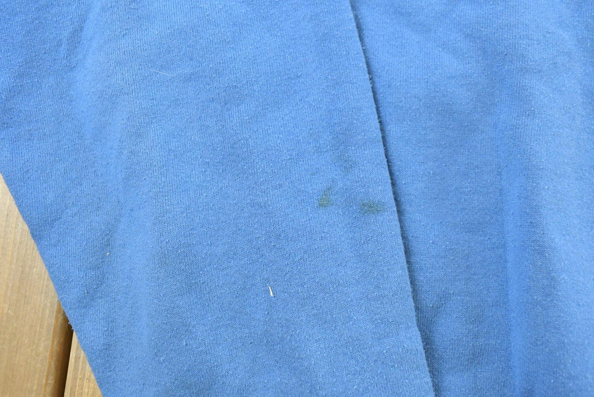 Vintage 1990s Blank Blue Crewneck Sweatshirt Men's XL from propervintagecanada