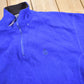 Vintage 1990s Blank Blue Fleece Sweater Men's Large from propervintagecanada