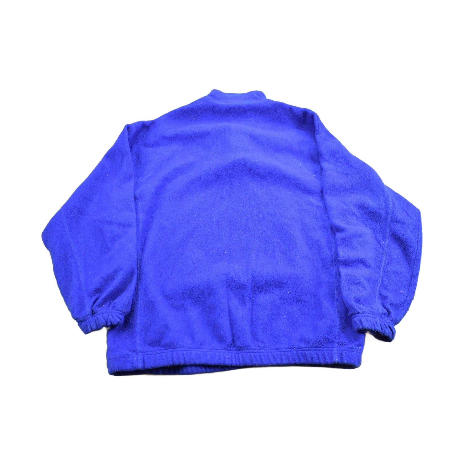 Vintage 1990s Blank Blue Fleece Sweater Men's Large from propervintagecanada