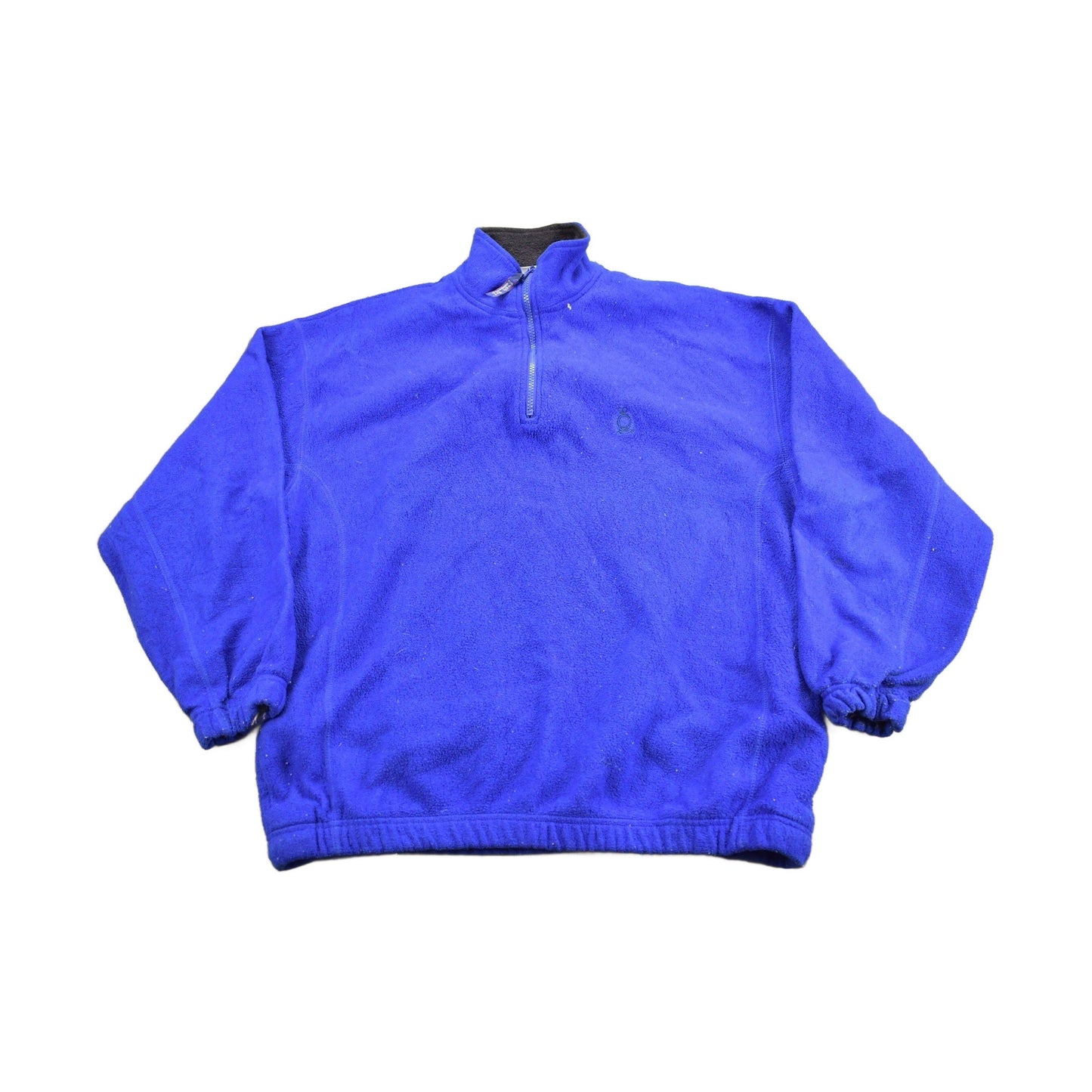 Vintage 1990s Blank Blue Fleece Sweater Men's Large from propervintagecanada