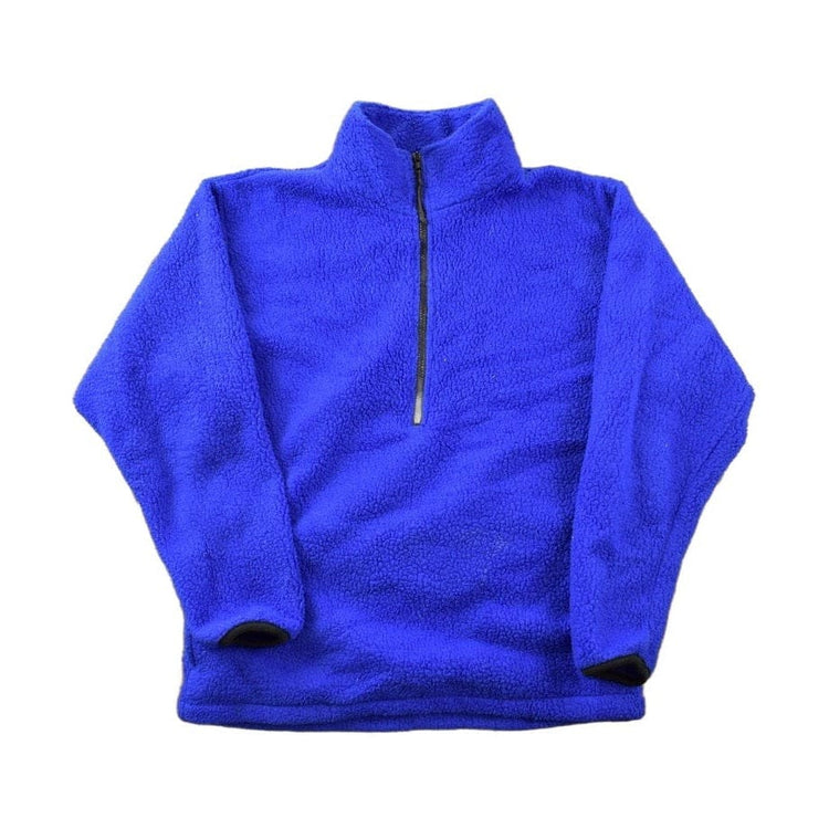Vintage 1990s Blank Blue REI Fleece Sweater Men's Large from propervintagecanada