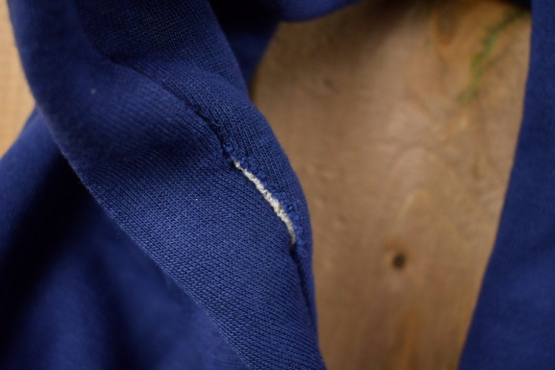 Vintage 1990s Blank Blue Thermal Lined Zip Up Hoodie Men's MMen's Medium from propervintagecanada