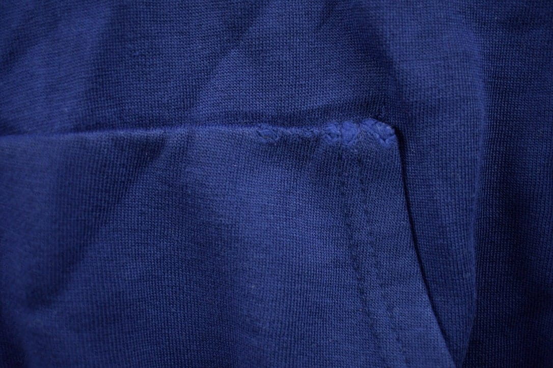 Vintage 1990s Blank Blue Thermal Lined Zip Up Hoodie Men's MMen's Medium from propervintagecanada