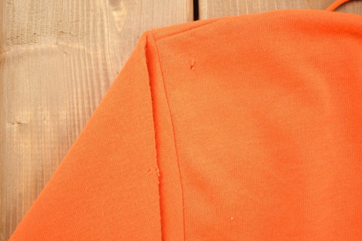 Vintage 1990s Blank Bright Orange Hoodie Men's Medium from propervintagecanada