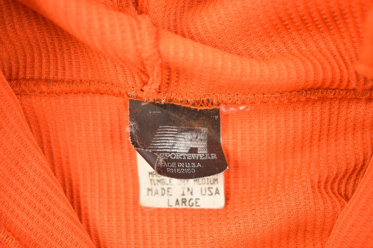 Vintage 1990s Blank Bright Orange Hoodie Men's Medium from propervintagecanada