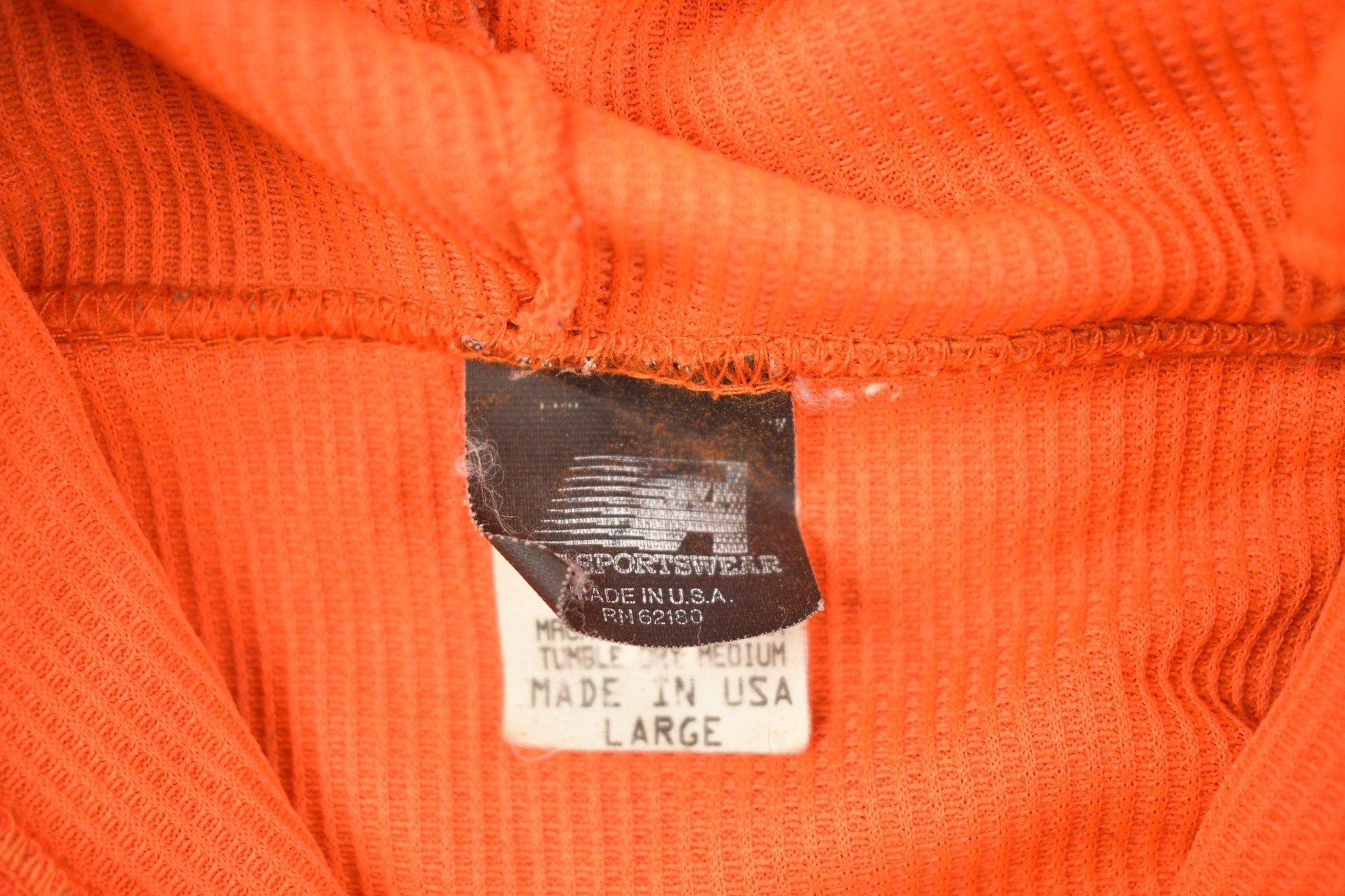 Vintage 1990s Blank Bright Orange Hoodie Men's Medium from propervintagecanada