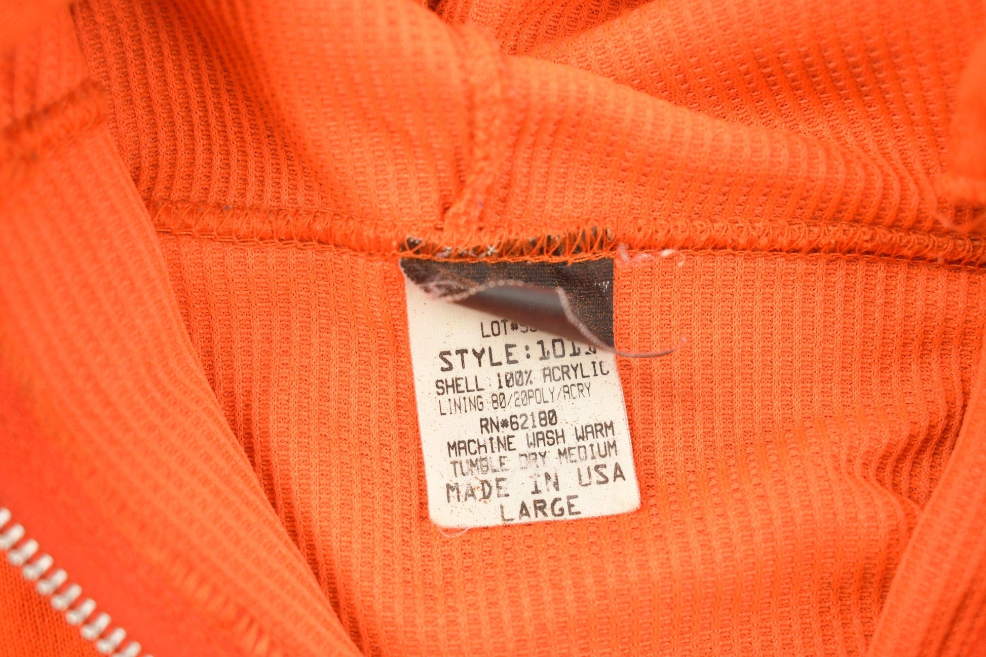 Vintage 1990s Blank Bright Orange Hoodie Men's Medium from propervintagecanada