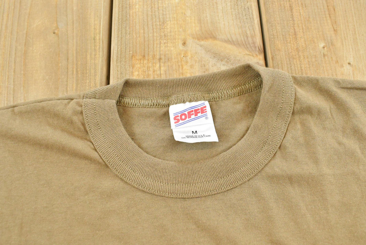 Vintage 1990s Blank Brown T-Shirt Men's M from propervintagecanada