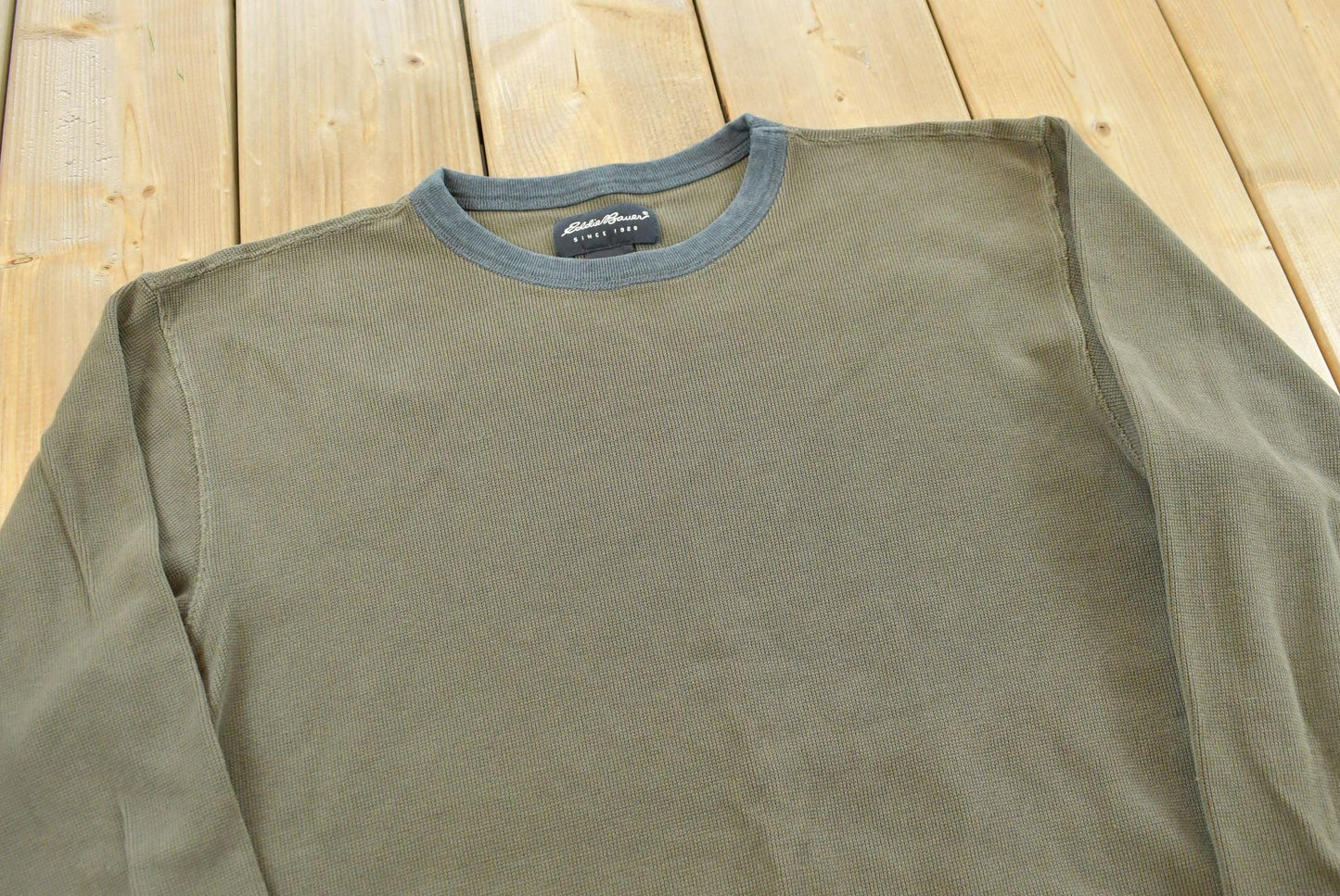 Vintage 1990s Blank Eddie Bauer Thermal Long Sleeve T-Shirt Men's M from propervintagecanada
