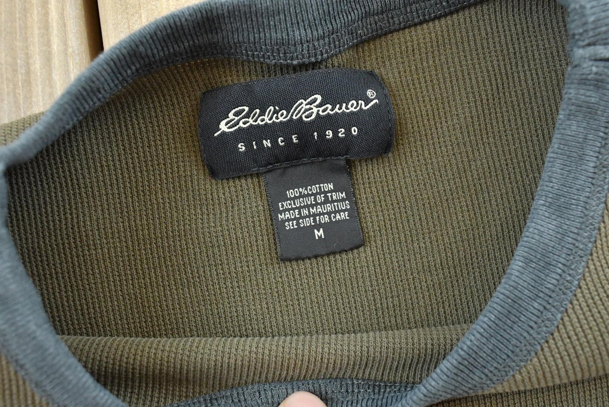 Vintage 1990s Blank Eddie Bauer Thermal Long Sleeve T-Shirt Men's M from propervintagecanada