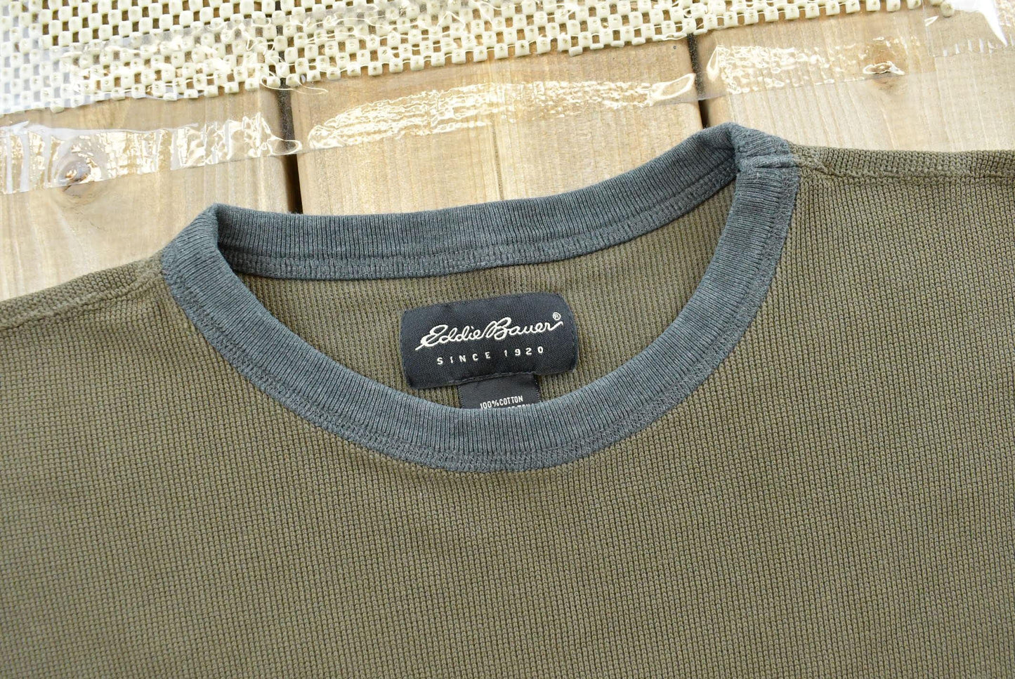 Vintage 1990s Blank Eddie Bauer Thermal Long Sleeve T-Shirt Men's M from propervintagecanada