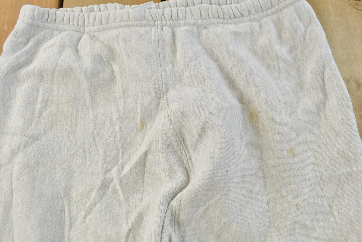 Vintage 1990s Blank Gray Champion Reverse Weave Sweatpants Men's Large from propervintagecanada