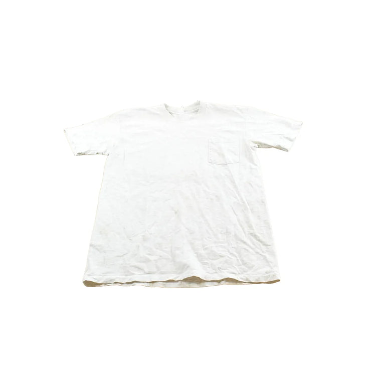 Vintage 1990s Blank Gray Pocket T-Shirt Men's M from propervintagecanada