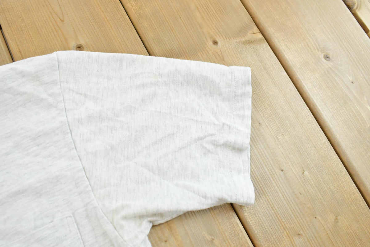 Vintage 1990s Blank Gray Pocket T-Shirt Men's M from propervintagecanada