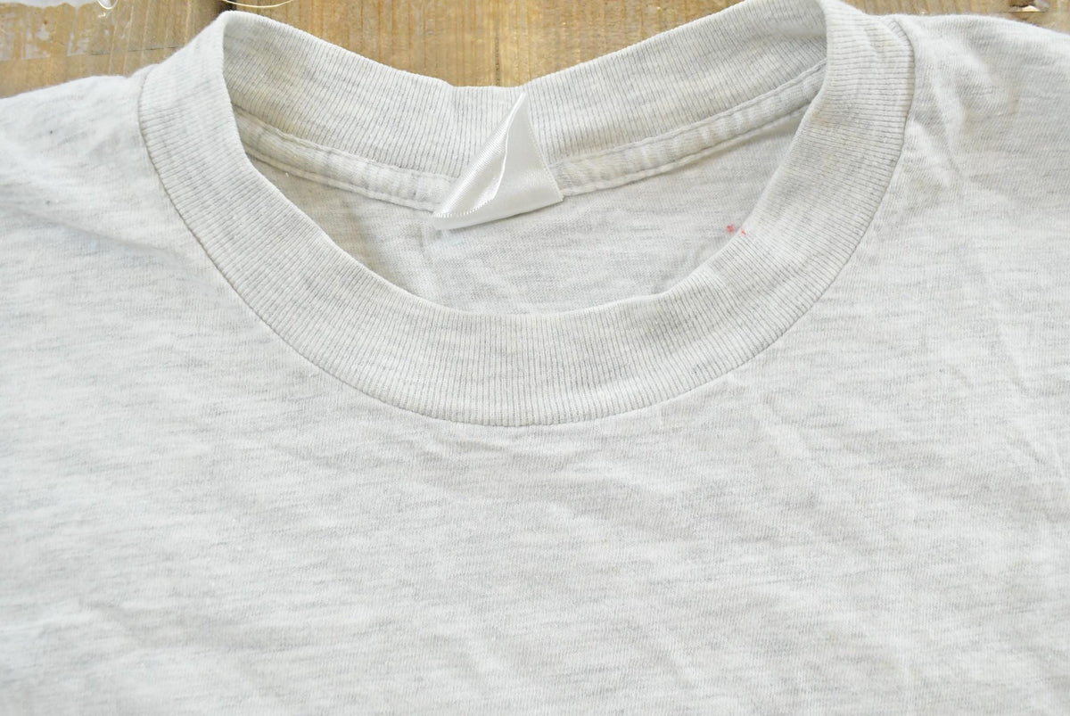 Vintage 1990s Blank Gray Pocket T-Shirt Men's M from propervintagecanada