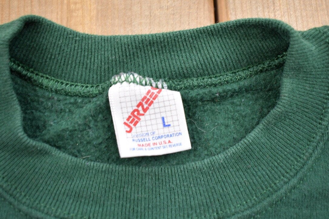 Vintage 1990s Blank Green Crewneck Sweatshirt from propervintagecanada