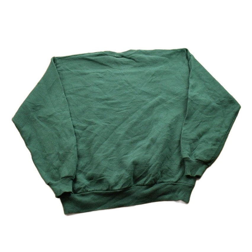 Vintage 1990s Blank Green Crewneck Sweatshirt from propervintagecanada