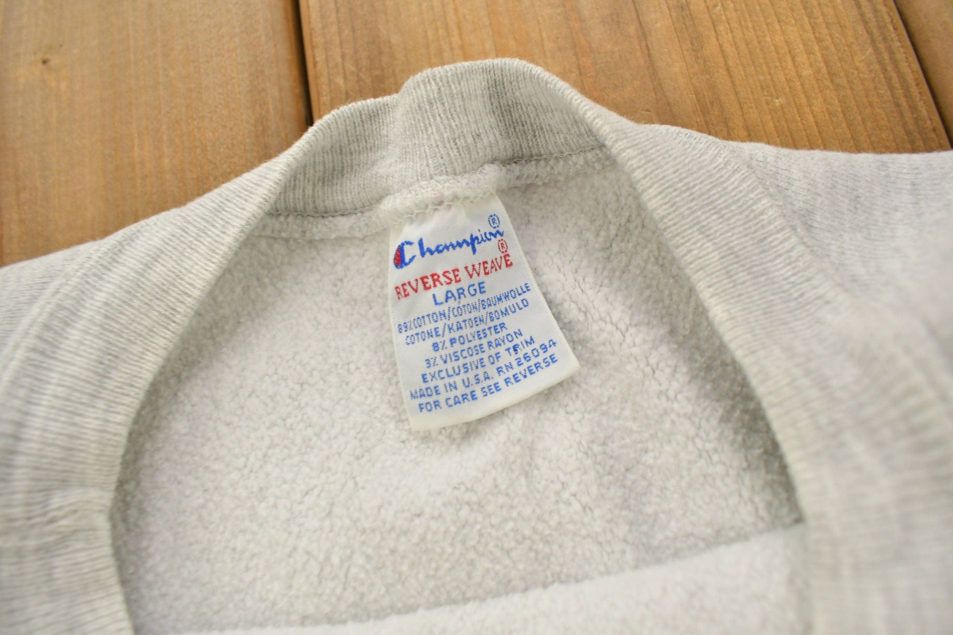 Vintage 1990s Blank Grey Champion Reverse Weave Crewneck from propervintagecanada