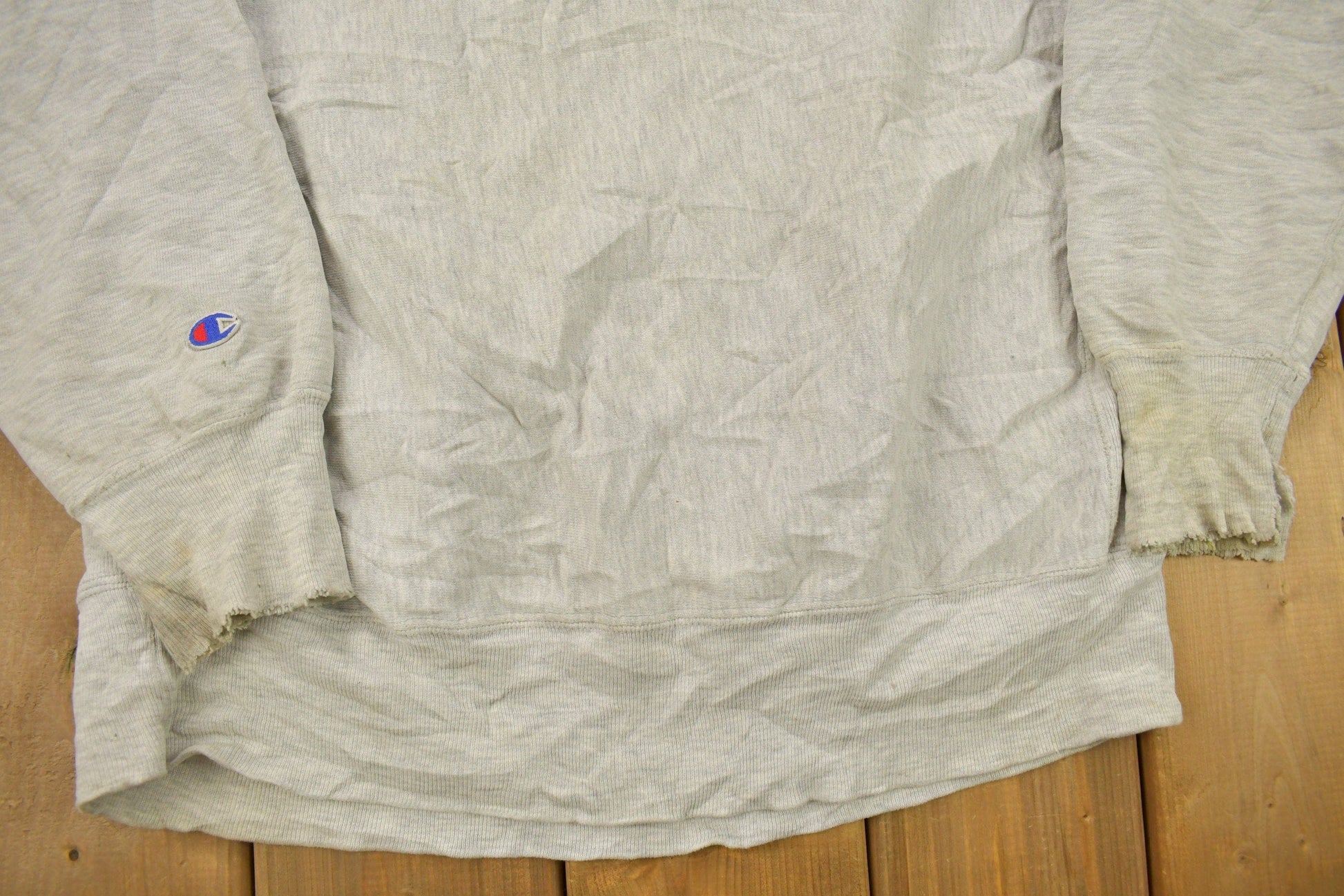 Vintage 1990s Blank Grey Champion Reverse Weave Crewneck Men's XL from propervintagecanada