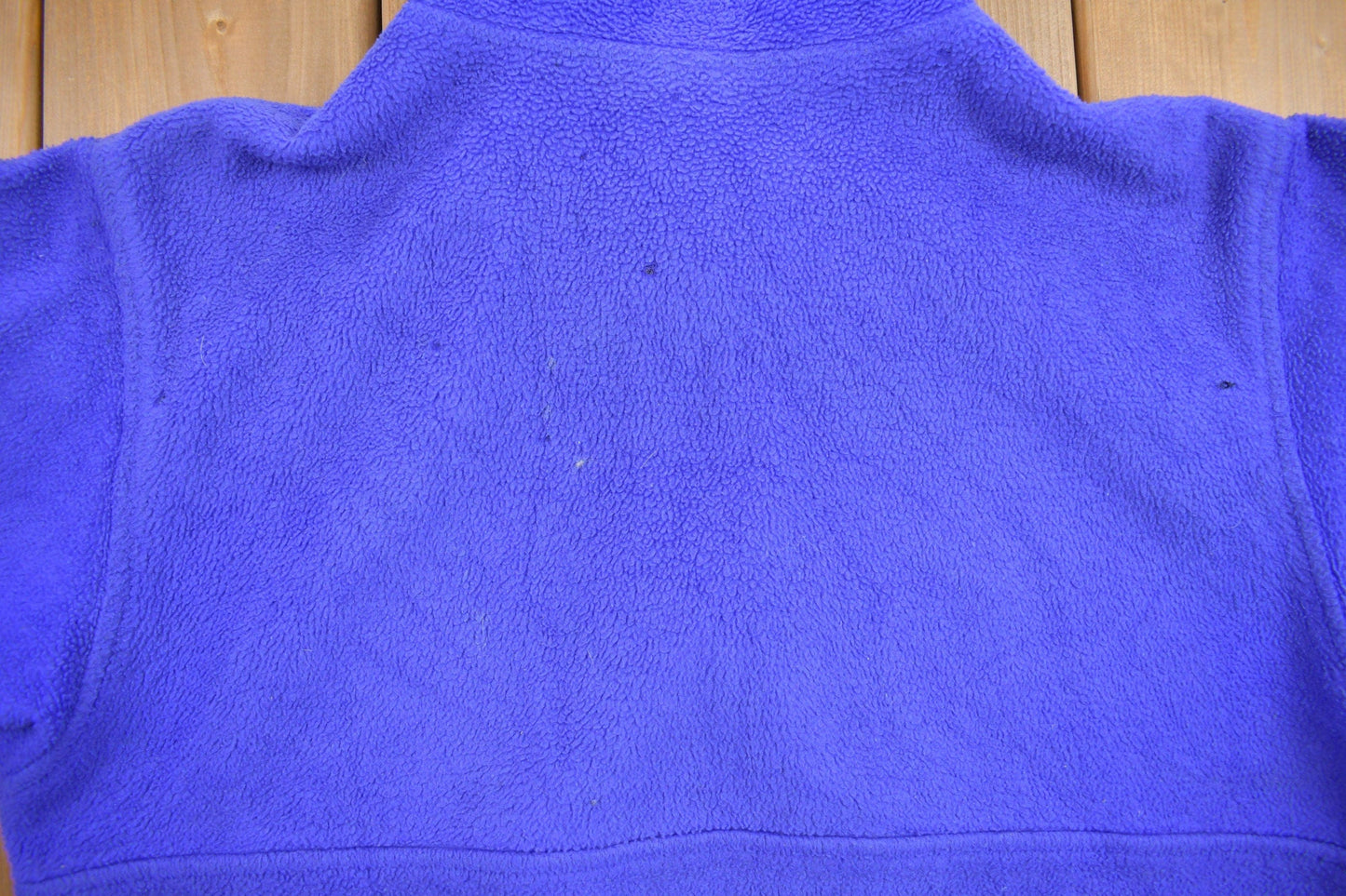 Vintage 1990s Blank Half-Zip Fleece Sweater Men's Medium from propervintagecanada