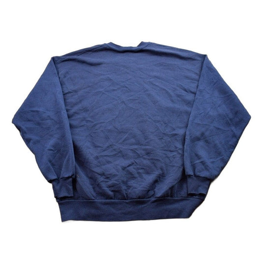 Vintage 1990s Blank Navy Blue Crewneck Sweatshirt from propervintagecanada