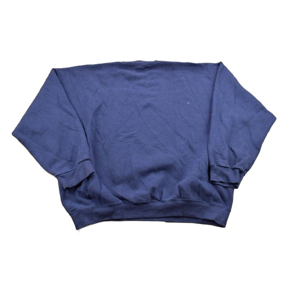 Vintage 1990s Blank Navy Blue Crewneck Sweatshirt Men's 2XL from propervintagecanada