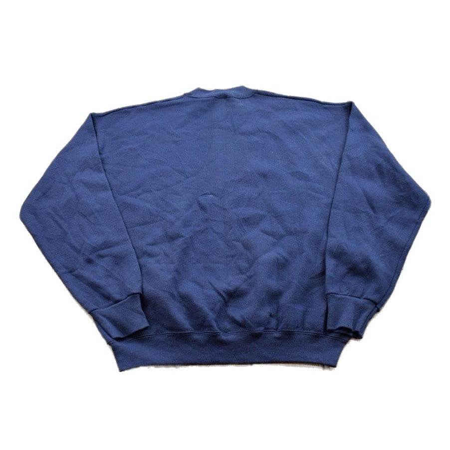 Vintage 1990s Blank Navy Blue Crewneck Sweatshirt Men's Large from propervintagecanada