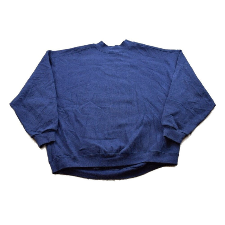 Vintage 1990s Blank Navy Blue Crewneck Sweatshirt Men's Medium from propervintagecanada