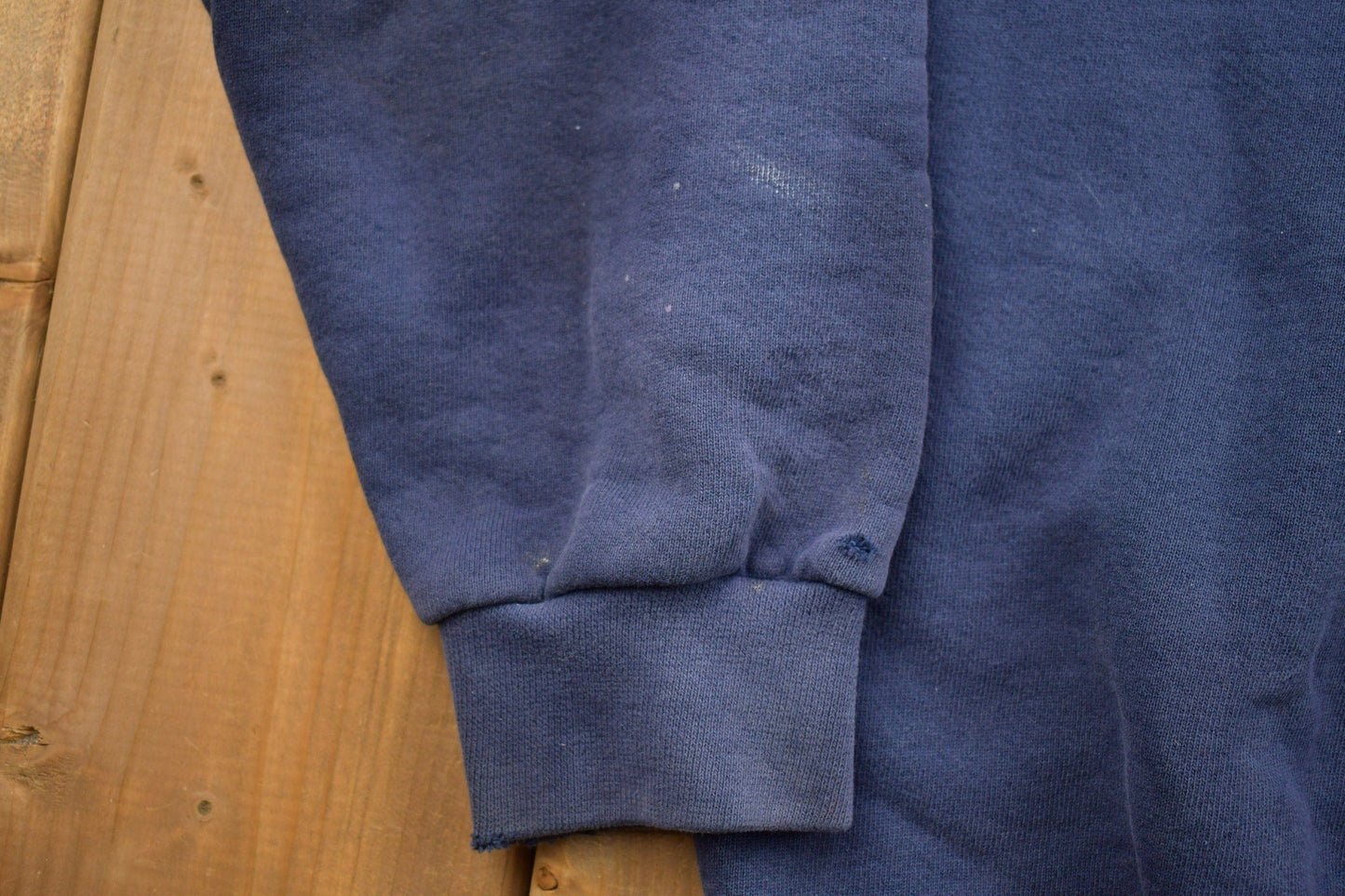 Vintage 1990s Blank Navy Blue Pluma Crewneck Sweatshirt Men's XL from propervintagecanada