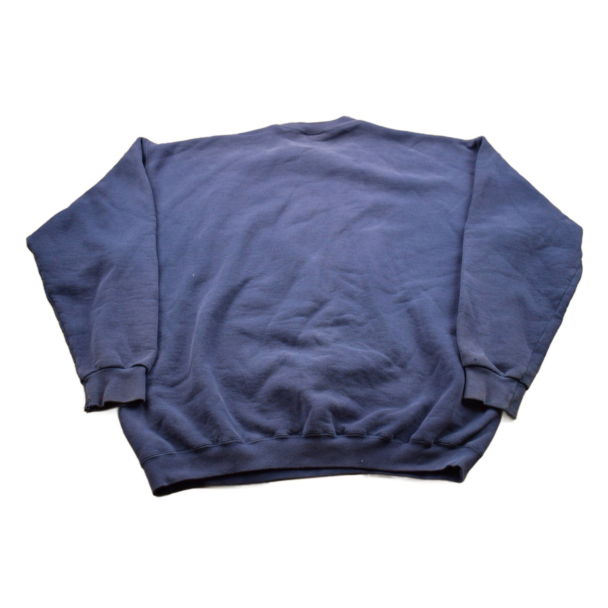 Vintage 1990s Blank Navy Blue Pluma Crewneck Sweatshirt Men's XL from propervintagecanada