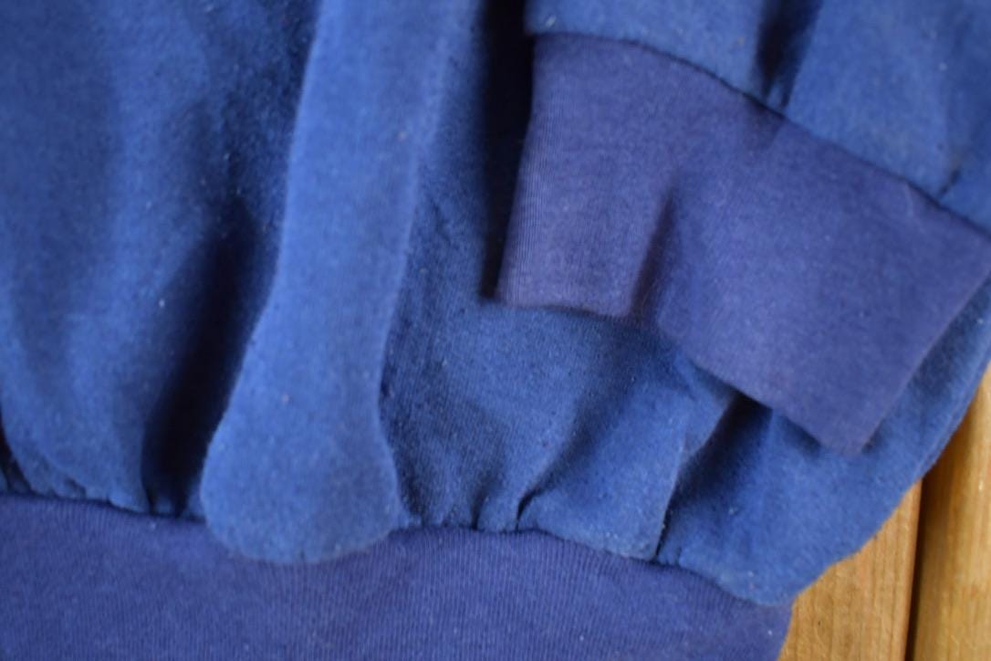 Vintage 1990s Blank Navy Souvenir Crewneck Sweatshirt Made In USA Men's XL from propervintagecanada