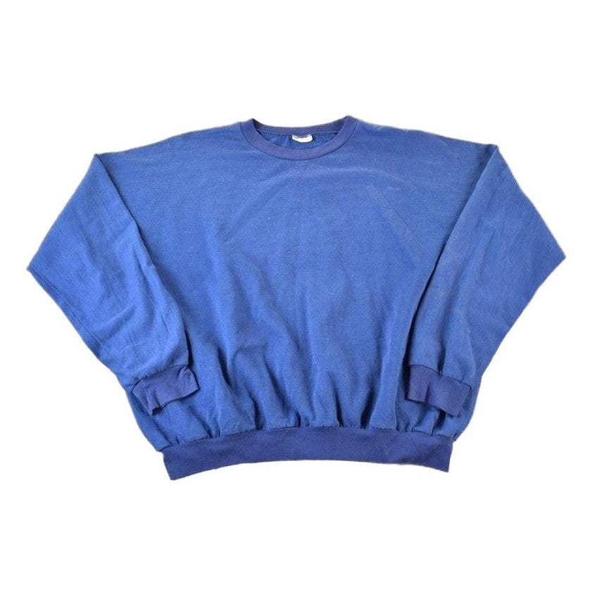 Vintage 1990s Blank Navy Souvenir Crewneck Sweatshirt Made In USA Men's XL from propervintagecanada