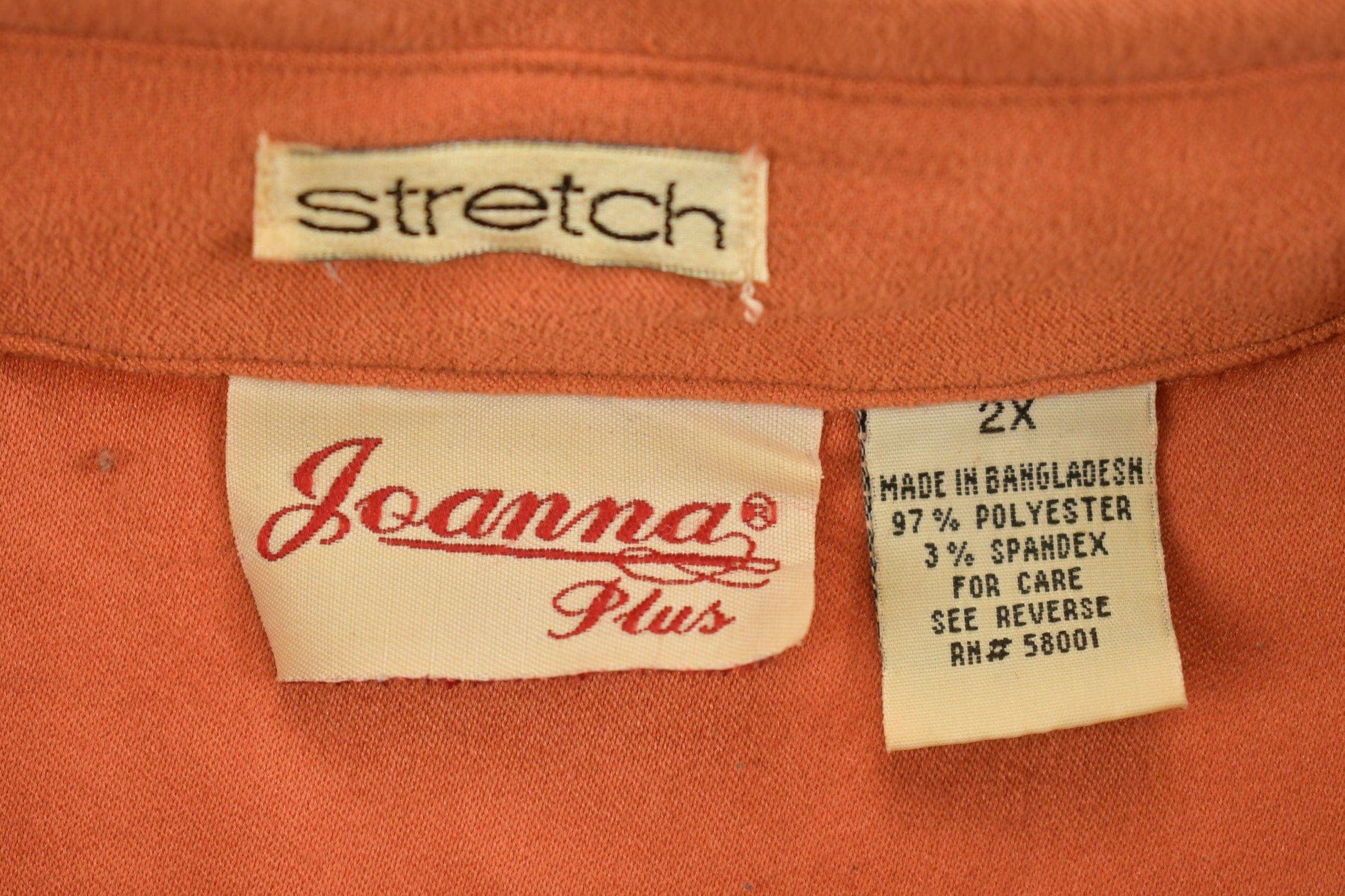 Vintage 1990s Blank Orange Button Up Shirt Men's Large from propervintagecanada