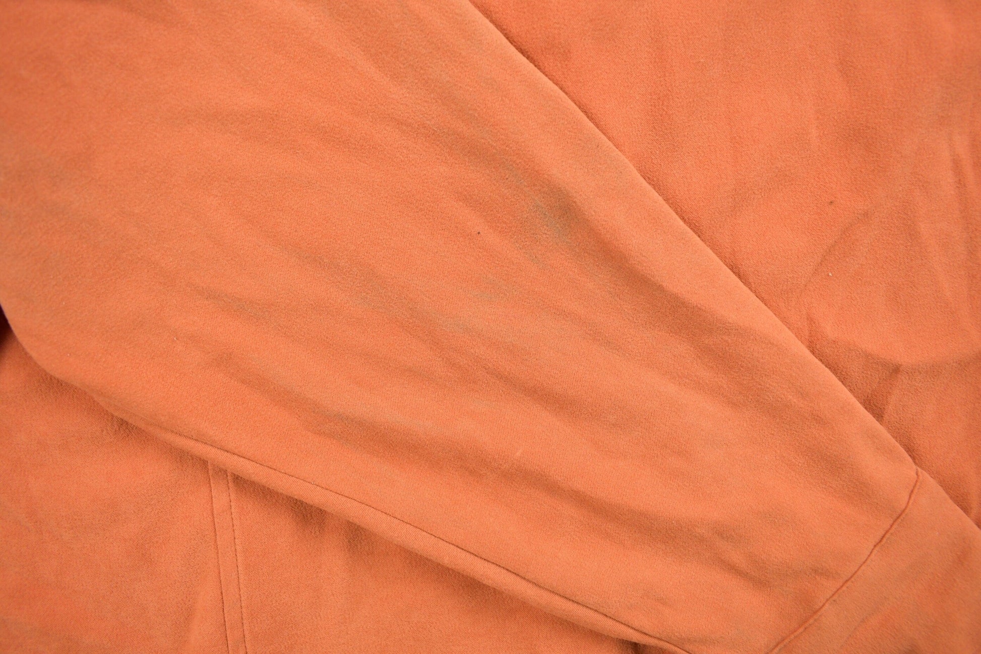 Vintage 1990s Blank Orange Button Up Shirt Men's Large from propervintagecanada