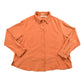 Vintage 1990s Blank Orange Button Up Shirt Men's Large from propervintagecanada