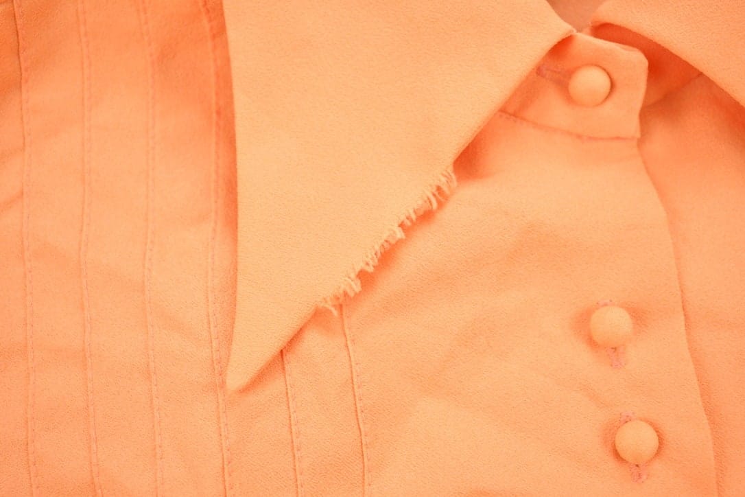 Vintage 1990s Blank Orange Button Up Shirt Men's Small from propervintagecanada