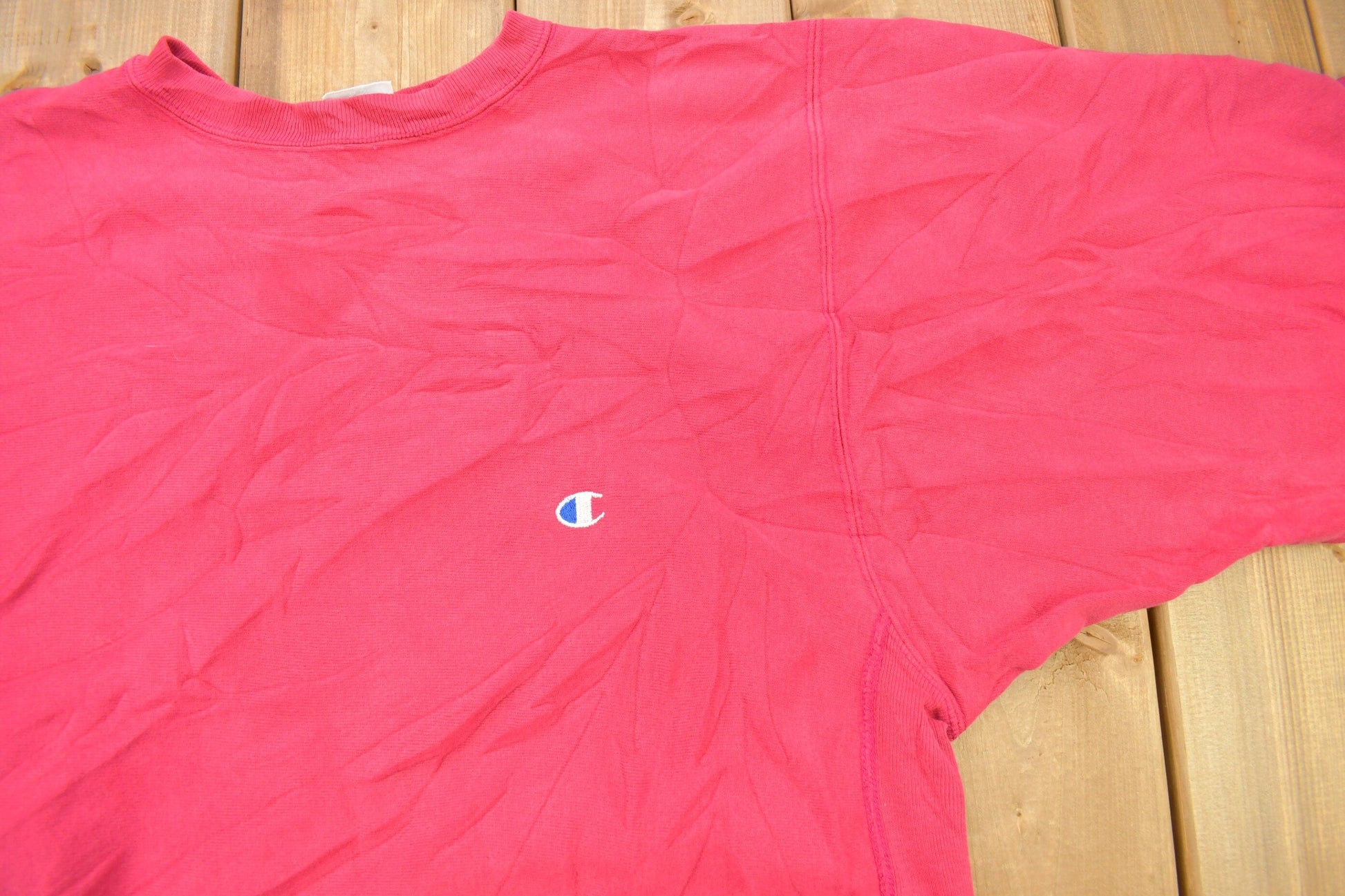 Vintage 1990s Blank Pink Champion Reverse Weave Crewneck Men's Large from propervintagecanada
