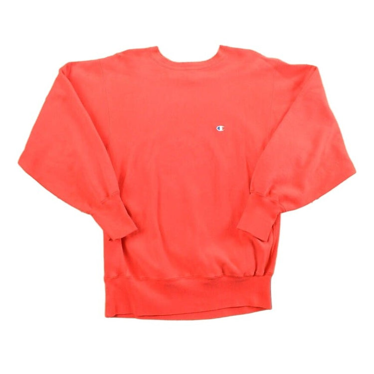 Vintage 1990s Blank Red Champion Reverse Weave Crewneck Men's Large from propervintagecanada