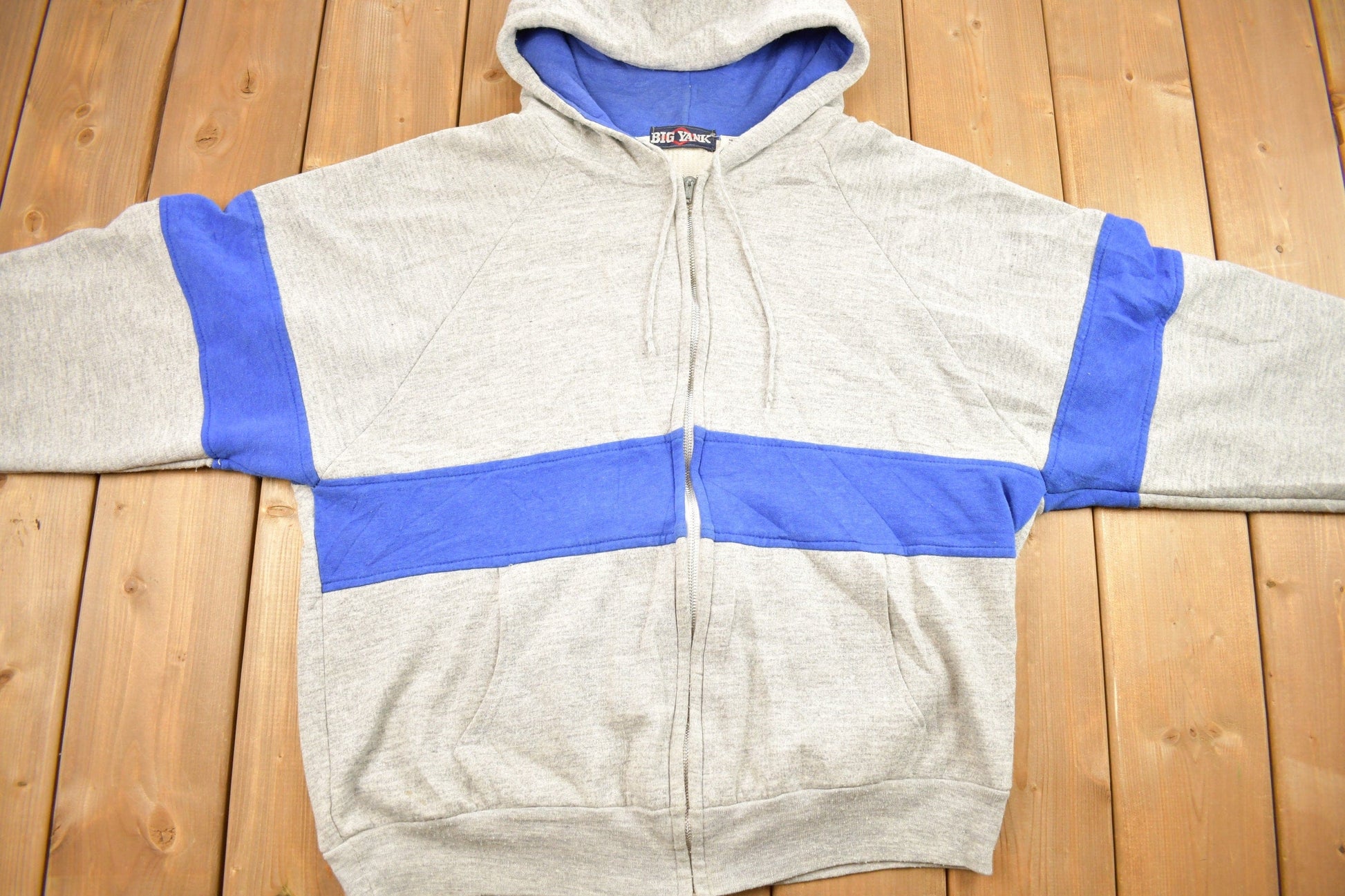 Vintage 1990s Blank Thermal Lined Hoodie Men's XL from propervintagecanada