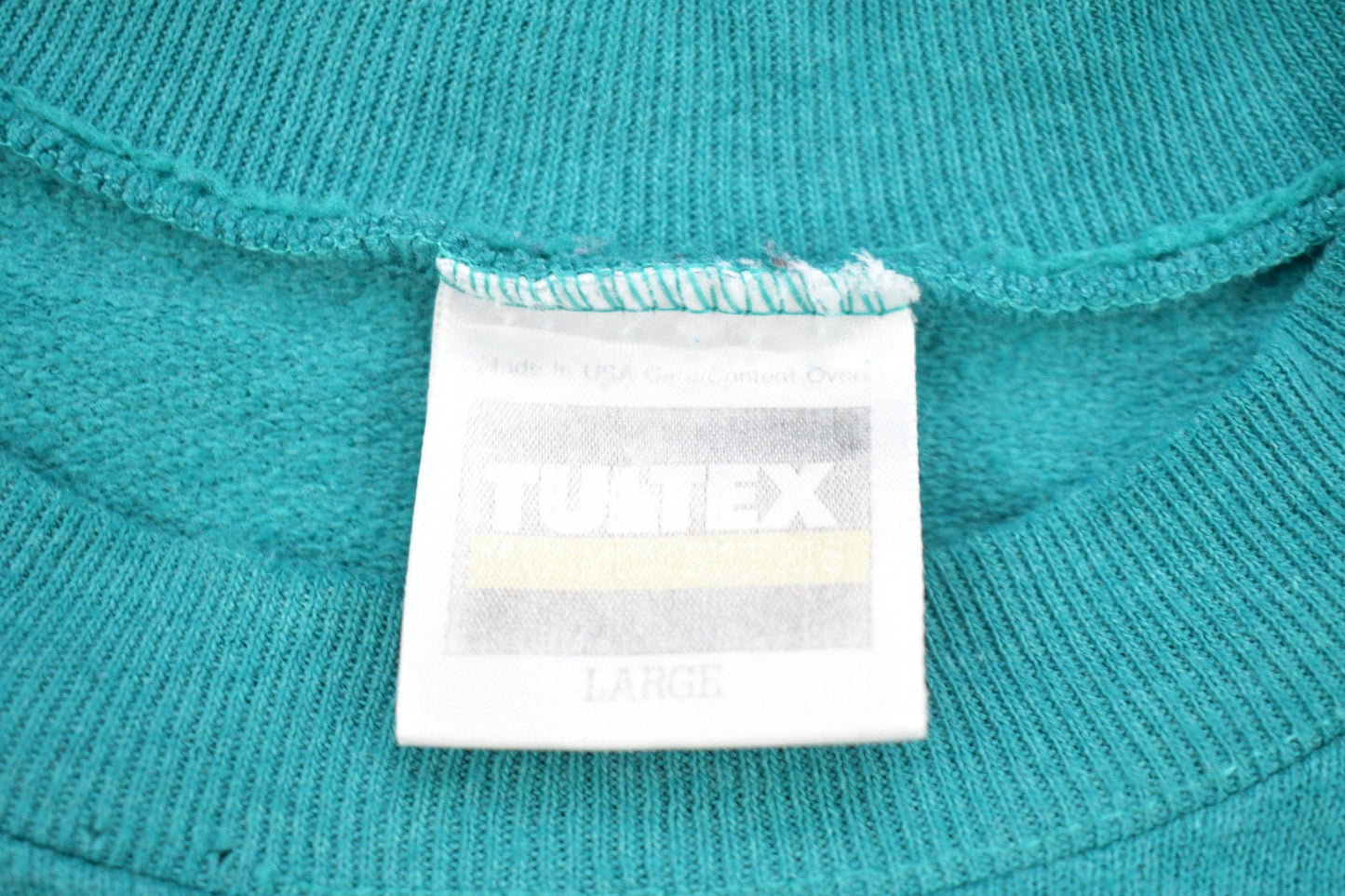 Vintage 1990s Blank Tultex Turquoise Crewneck Sweatshirt Men's Large from propervintagecanada