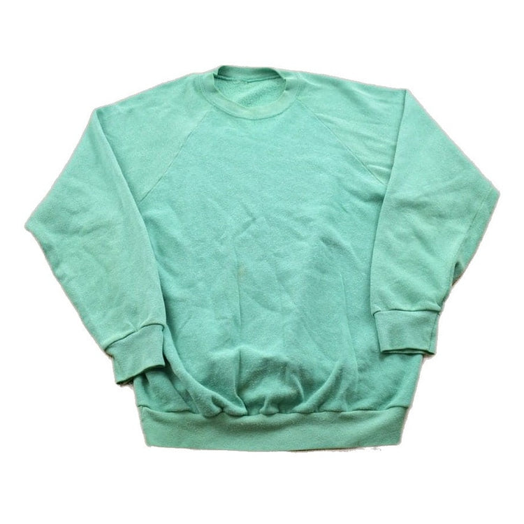 Vintage 1990s Blank Turquoise Crewneck Sweatshirt Men's Small from propervintagecanada