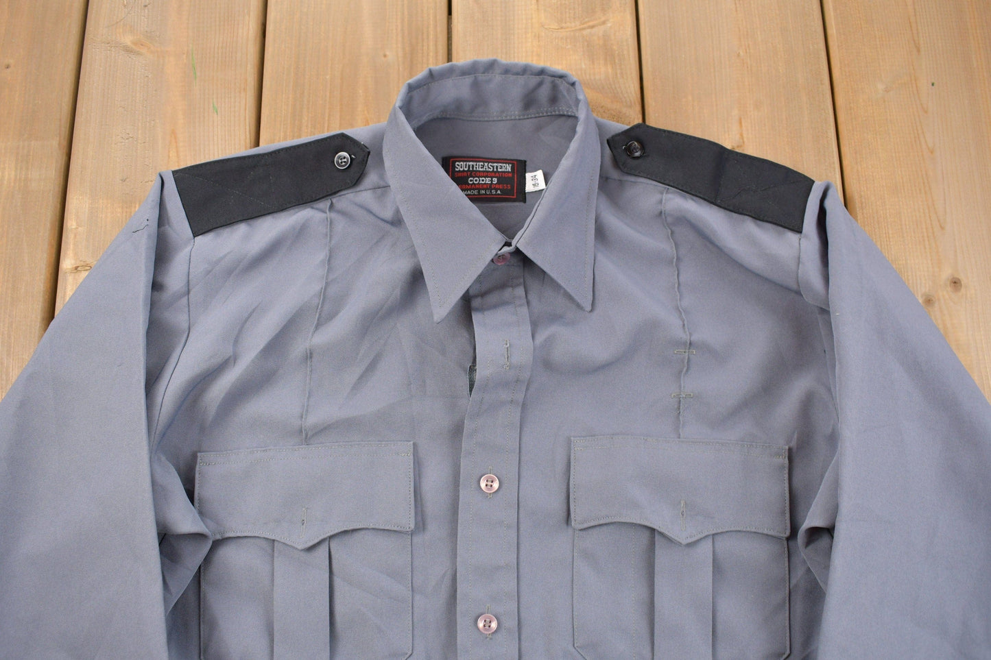 Vintage 1990s Blank Western Button Up Shirt Men's Large from propervintagecanada